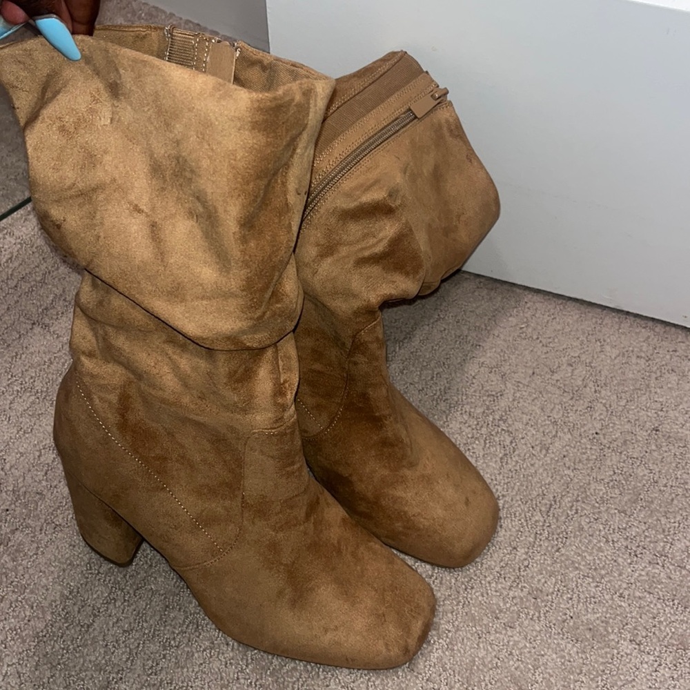 Tan Boots - 11WW (wide cafe) worn once m. Great  condition